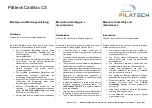 Preview for 1 page of Pilatech Cadillac CS Manual Of Assembly And Maintenance