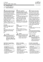 Preview for 1 page of Pilz PSS SB PASSIVE JUNCTION Operating Instructions Manual