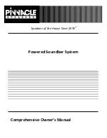 Pinnacle Speakers Powered Soundbar System Owner'S Manual preview