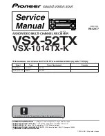 Pioneer 1014TX-K - THX Select A/V Receiver Service Manual preview