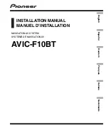 Pioneer AVIC-F10BT Installation Manual preview