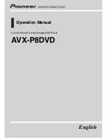 Preview for 1 page of Pioneer AVX-P8DVD Operation Manual