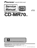 Pioneer CD-MR70/UC Servise Manual preview