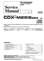 Pioneer CDX-M2516ZSA Service Manual preview