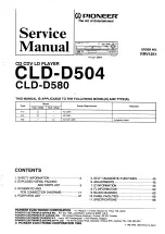 Preview for 1 page of Pioneer CLD-D580 Service Manual