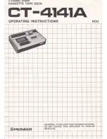 Pioneer CT-4141A Operating Instruction preview