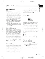 Preview for 3 page of Pioneer DEH-2850MP Operation Manual