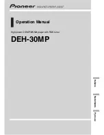 Pioneer DEH-30MP Operation Manual preview