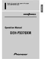 Preview for 1 page of Pioneer DEH-P3370XM UC Operation Manual