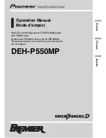 Pioneer DEH-P550MP Operation Manual preview