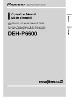 Pioneer DEH-P6600 Operation Manual preview