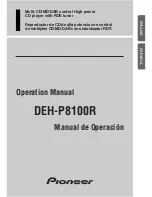 Pioneer DEH-P8100R Operation Manual preview