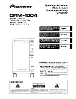 Pioneer DRM-1004 Operating Instructions Manual preview