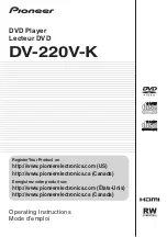 Pioneer DV-220V-K Operating Instructions Manual preview