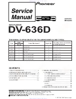 Pioneer DV-636D Service Manual preview