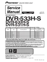 Pioneer DVR-531H-S Service Manual preview