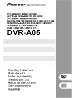 Pioneer DVR-A05 Operating Instructions Manual preview