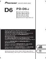 Pioneer Elite PD-D6-J Operating Instructions Manual preview