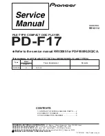 Pioneer Elite PD-F17 Service Manual preview