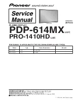 Preview for 1 page of Pioneer Elite PureVision PRO 1410HD Service Manual