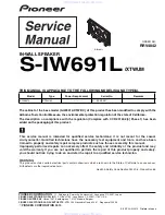 Pioneer Elite S-IW691L Service Manual preview