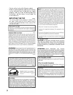 Preview for 2 page of Pioneer Elite VSX-47TX Operating Instructions Manual