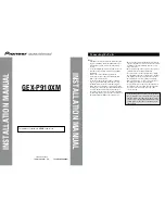 Pioneer GEX-P910XM Installation Manual preview