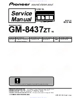 Preview for 1 page of Pioneer GM-8437ZT Service Manual