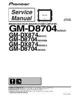 Pioneer GM-D8704 Service Manual preview