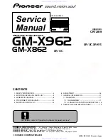 Preview for 1 page of Pioneer GM-X862XR/UC Service Manual