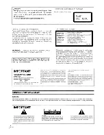 Preview for 2 page of Pioneer HTZ-7 VisionPlus Operating Instructions Manual