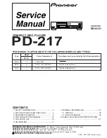 Preview for 1 page of Pioneer PD-217 Service Manual