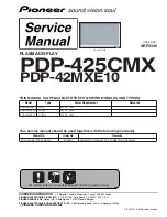 Preview for 1 page of Pioneer PDP-42MXE10 Service Manual