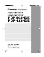 Preview for 1 page of Pioneer PDP-433HDE Operating Instructions Manual