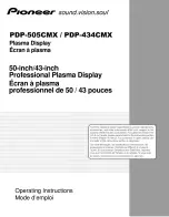 Pioneer PDP 434CMX Operating Instructions Manual preview