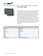 Pioneer PDP 434HDE Specifications preview