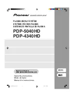 Pioneer PDP-434PU Operating Instructions Manual preview