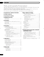 Preview for 4 page of Pioneer PDP-435HDE User Manual