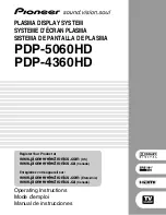 Pioneer PDP-4360HD Operating Instructions Manual preview