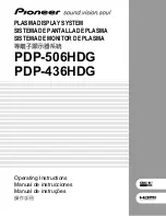 Pioneer pdp-436hdg Operating Instructins preview