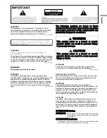 Preview for 3 page of Pioneer PDP-436SXE Operating Instructions Manual