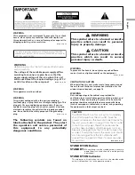 Preview for 3 page of Pioneer PDP-5000EX Operating Instructions Manual