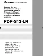 Pioneer PDP-S13-LR Operating Instructions Manual preview