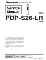 Pioneer PDP-S26-LR Service Manual preview