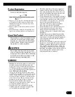 Preview for 3 page of Pioneer PRS D1000M - Premier Amplifier Owner'S Manual