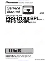 Preview for 1 page of Pioneer PRS-D1200SPL - Premier Amplifier Service Manual