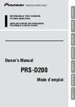 Preview for 1 page of Pioneer PRS-D200 Owner'S Manual