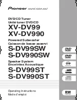 Preview for 1 page of Pioneer S-DV990ST Operating Instructions Manual