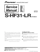 Preview for 1 page of Pioneer S-HF31-LR Service Manual