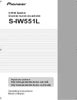 Pioneer S-IW551L Operating Instructions Manual preview